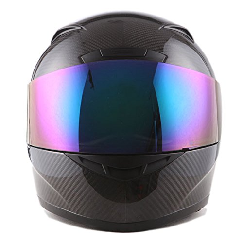 Genuine Carbon Fiber Motorcycle Street Bike Full Face Helmet Black, 3.2lb only: HG335C-Fiber