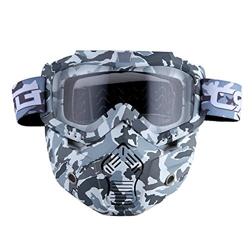Motorcycle Goggles Mask, Detachable for Motocross Helmet Goggles use, Tactical Airsoft Goggles Mask: GK_T815-25