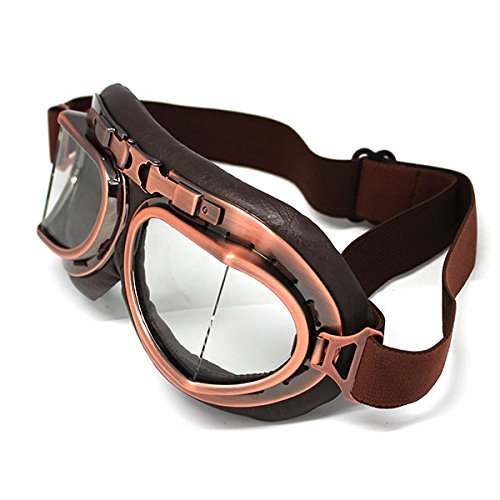 Motorcycle Goggles Scooter Mopeds Half Helmet Vintage Vespa Pilot Aviator Style: GK_T008