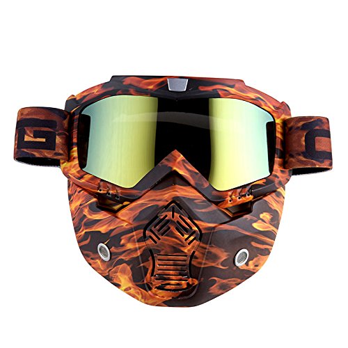 Motorcycle Goggles Mask, Detachable for Motocross Helmet Goggles use, Tactical Airsoft Goggles Mask: GK_T815-25