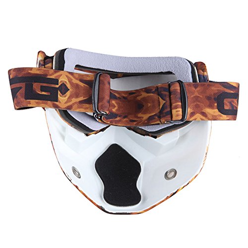 Motorcycle Goggles Mask, Detachable for Motocross Helmet Goggles use, Tactical Airsoft Goggles Mask: GK_T815-25