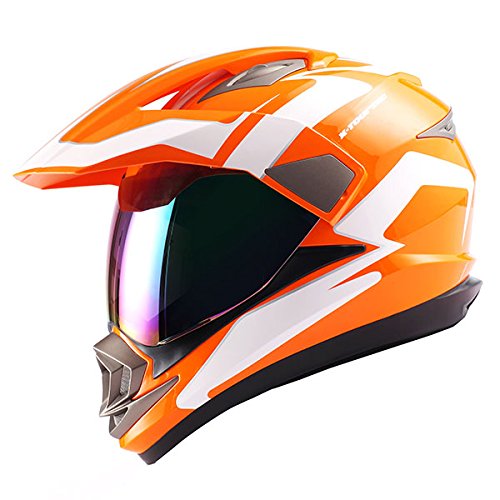 1Storm Dual Sport Helmet Motorcycle Full Face Motocross Off Road Bike: HGXP14A