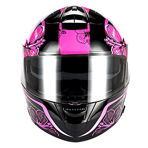 1Storm Motorcycle Street Bike Modular/Flip up Dual Visor Sun Shield Full Face Helmet: HJA119