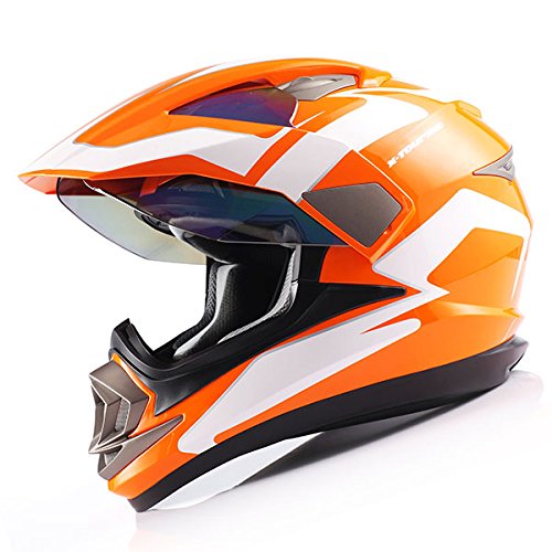 1Storm Dual Sport Helmet Motorcycle Full Face Motocross Off Road Bike: HGXP14A
