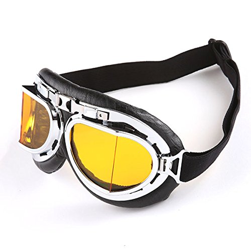 Motorcycle Goggles Scooter Mopeds Half Helmet Vintage Vespa Pilot Aviator Style: GK_T008