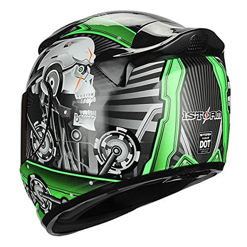 1STORM MOTORCYCLE BIKE FULL FACE CLOSE OUT HELMET MECHANIC: HJDJ11CLS