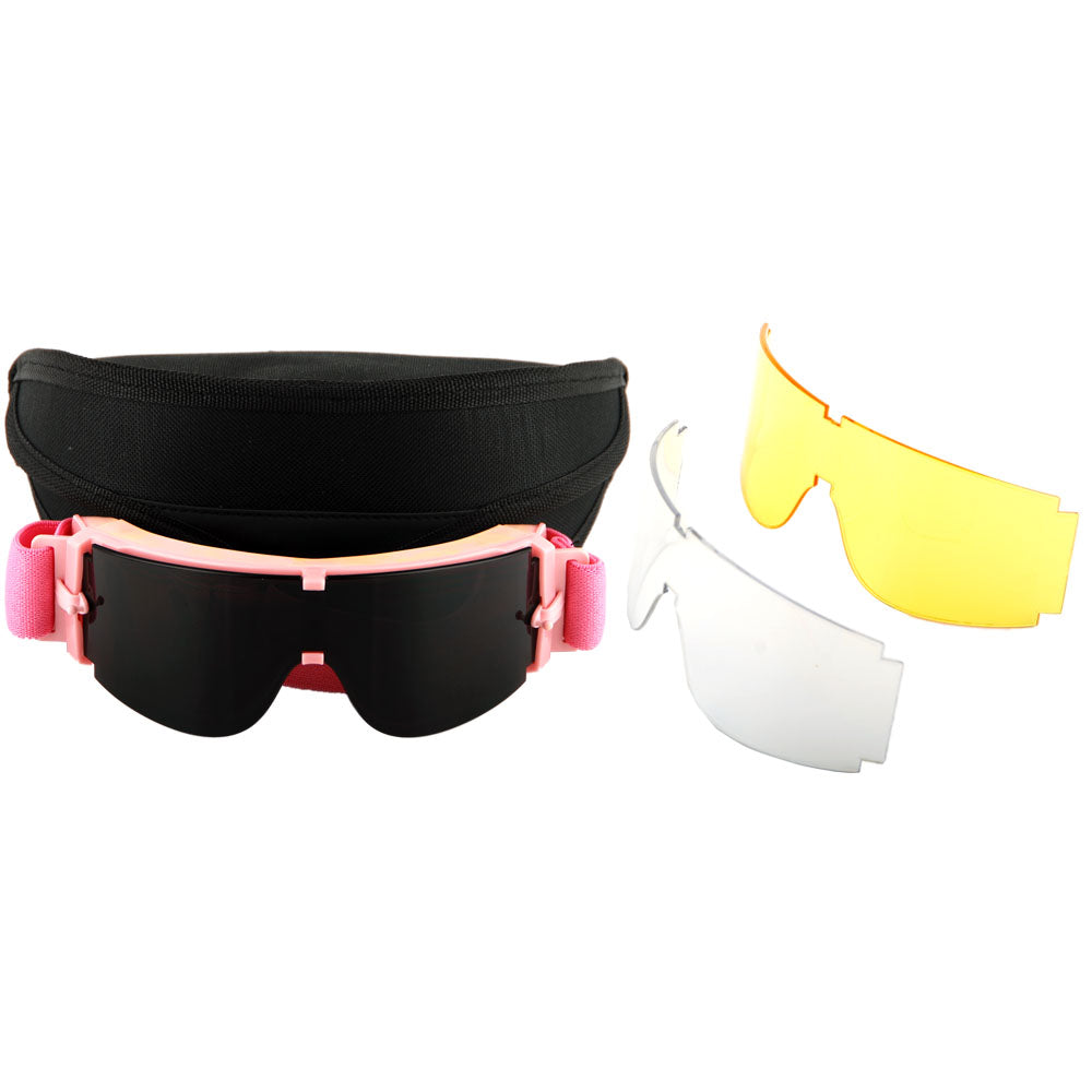 Motorcycle Goggles Scooter Mopeds Half Helmet Vintage Vespa Pilot Aviator Style + One Extra Black Lens and One Extra Yellow Lens, GK_X008