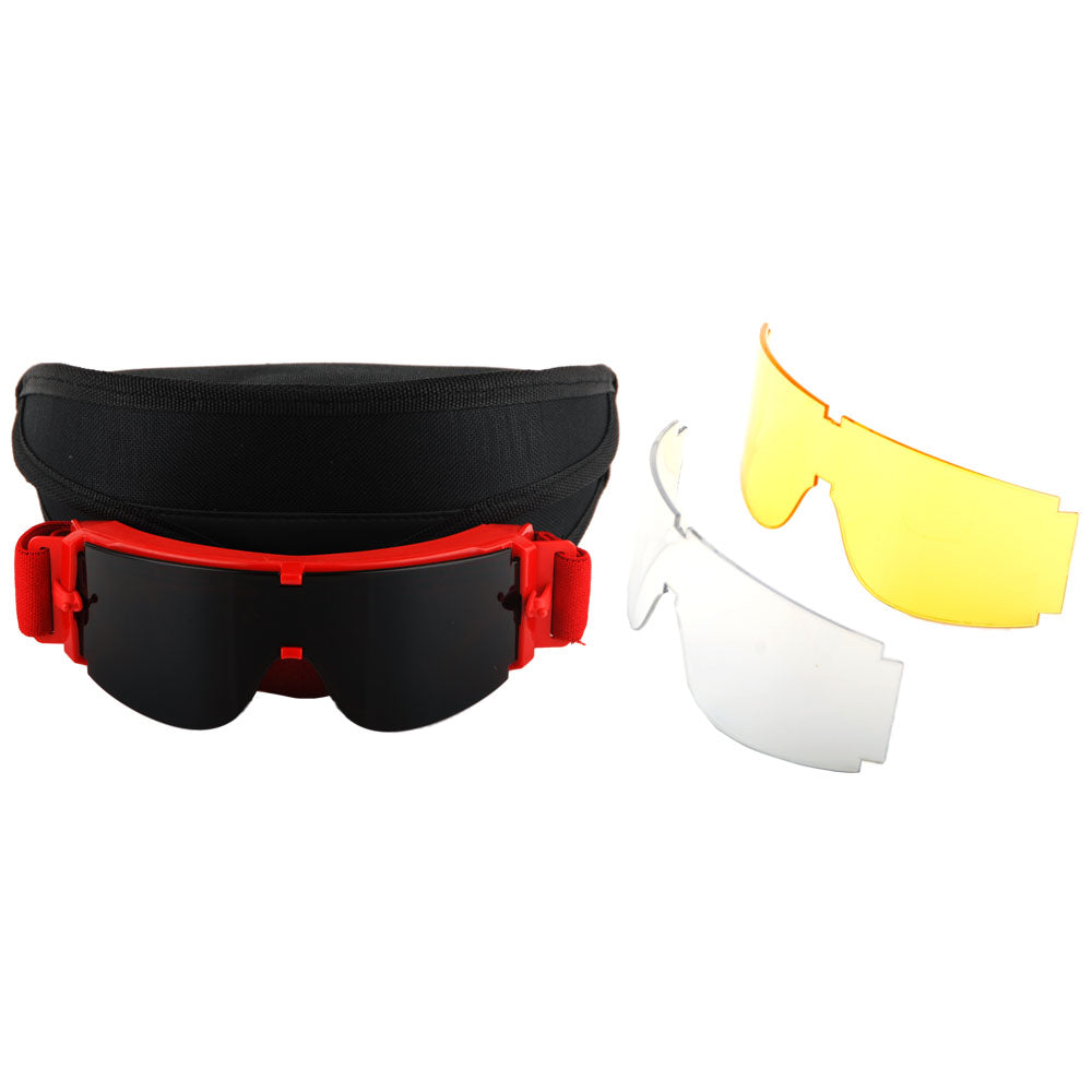 Motorcycle Goggles Scooter Mopeds Half Helmet Vintage Vespa Pilot Aviator Style + One Extra Black Lens and One Extra Yellow Lens, GK_X008