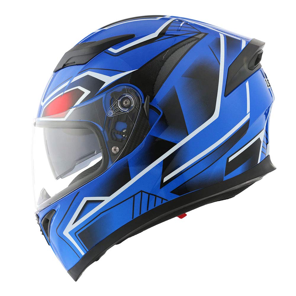 1Storm Motorcycle Dual Visor Full Face Helmet Panther: HJK316clear