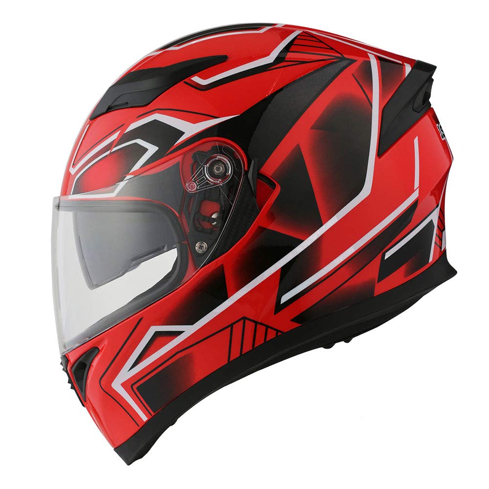 1Storm Motorcycle Dual Visor Full Face Helmet Panther: HJK316clear