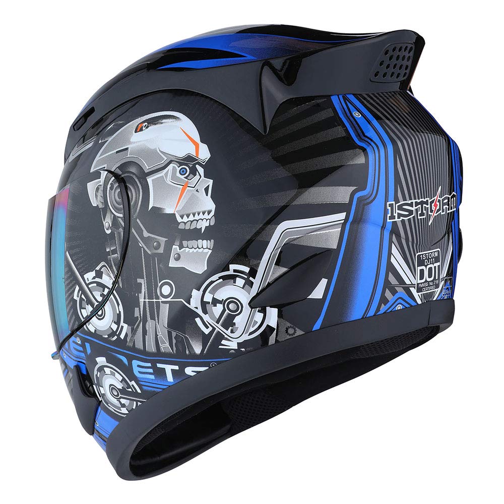 1STORM MOTORCYCLE FULL FACE HELMET MECHANIC: HJDJ11