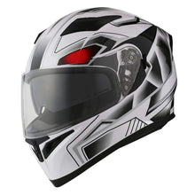 1Storm Motorcycle Dual Visor Full Face Helmet Panther: HJK316clear