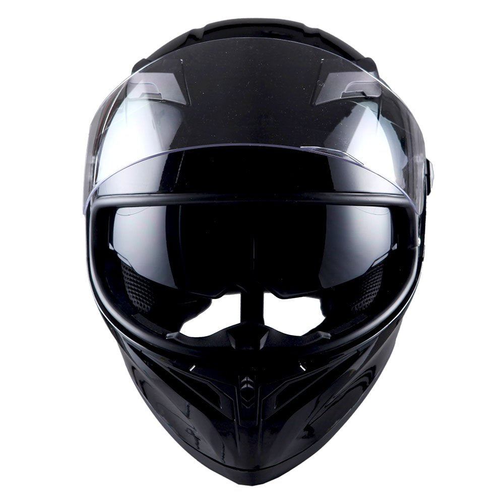 1Storm Motorcycle Dual Visor Full Face Helmet Panther: HJK316clear