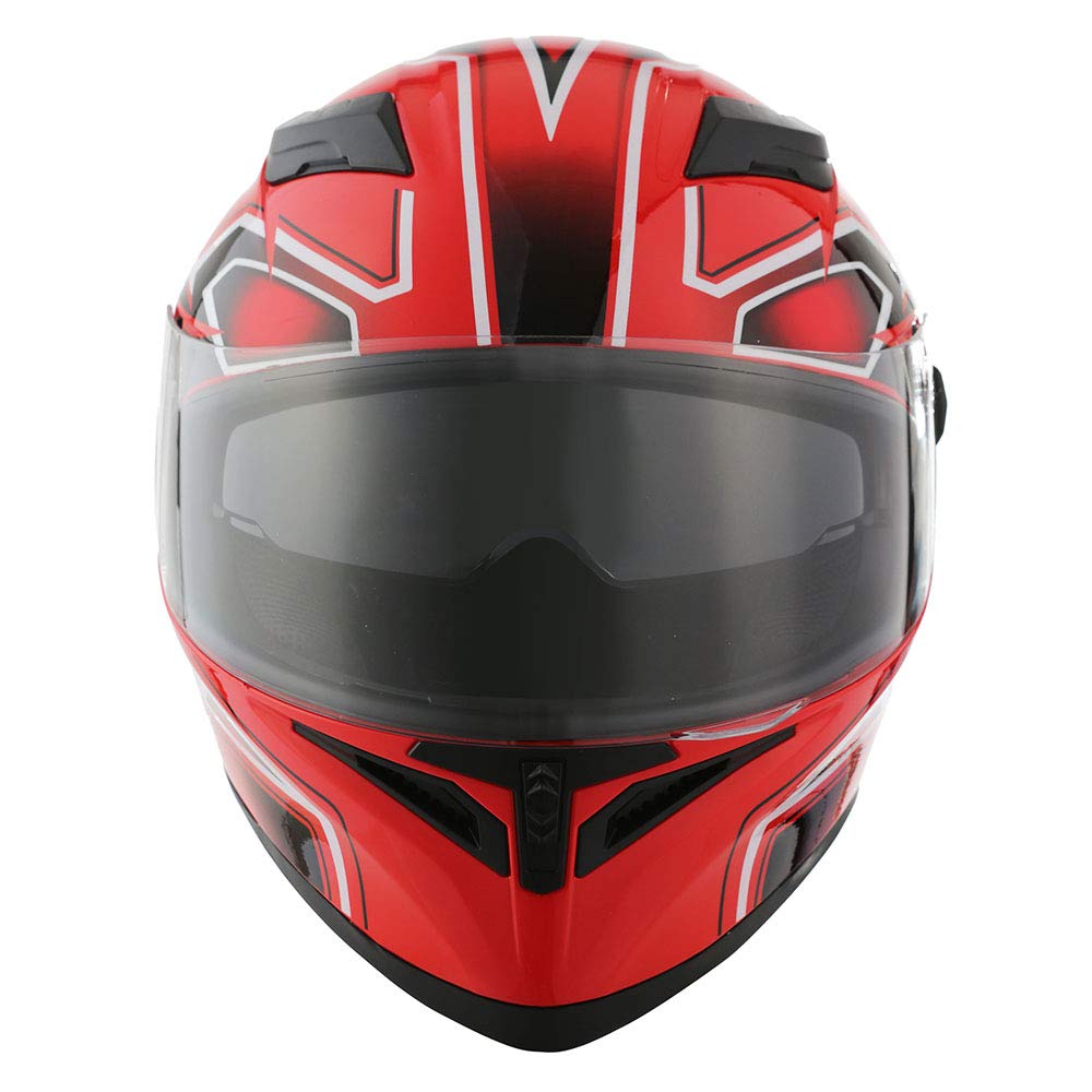 1Storm Motorcycle Dual Visor Full Face Helmet Panther: HJK316clear