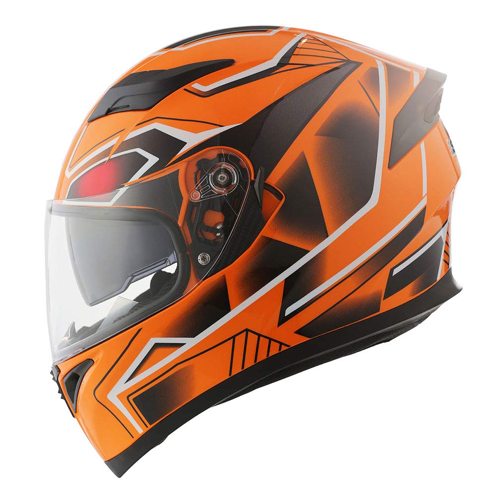 1Storm Motorcycle Dual Visor Full Face Helmet Panther: HJK316clear