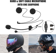 FreedConn Motorcycle Intercom Accessories Soft & Hard Earphone Mic for TMAX-E TMAX-S Helmet Intercom (5 Pin)