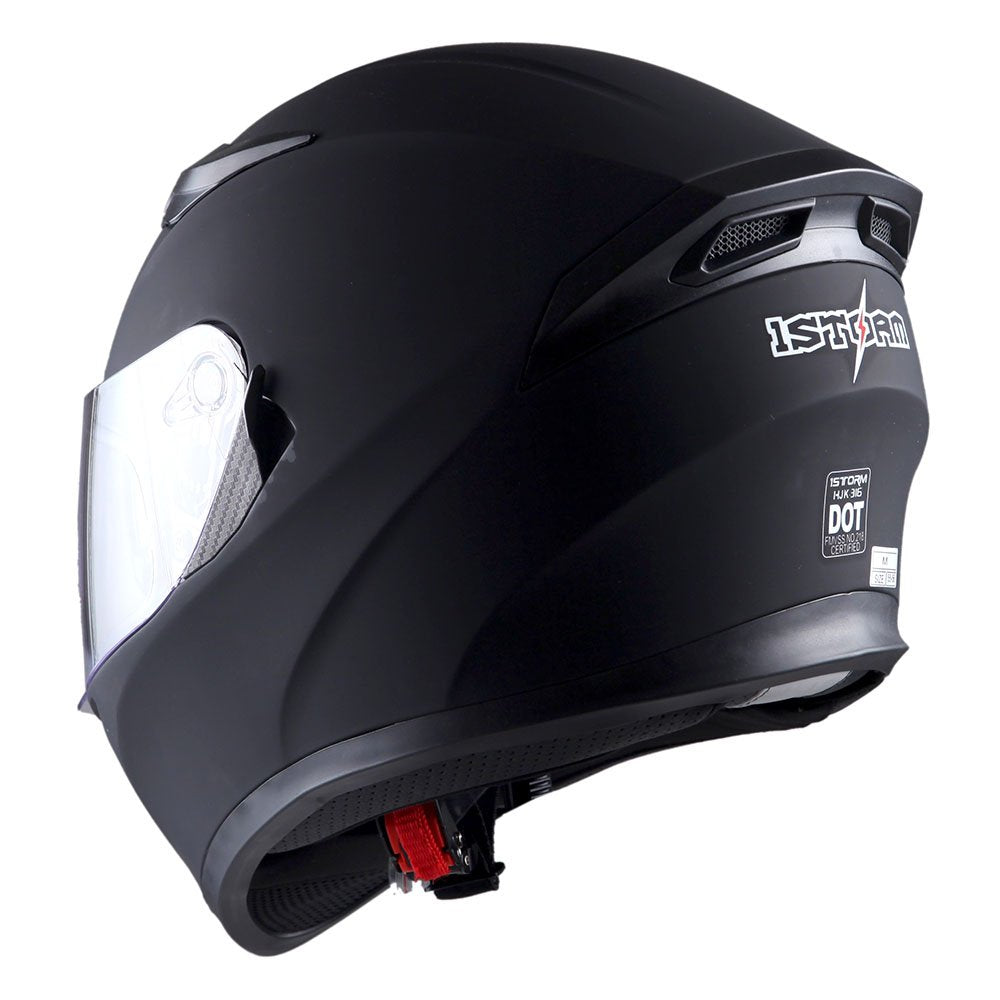 1Storm Motorcycle Dual Visor Full Face Helmet Panther: HJK316clear