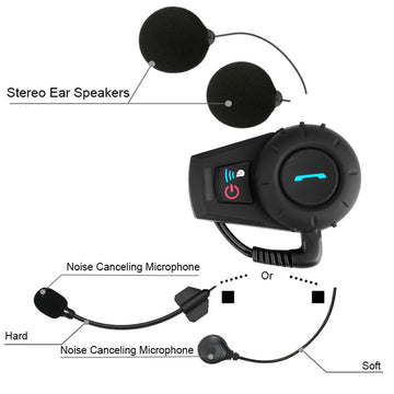 FreedConn Motocycle Helmet Waterproof Wireless Bluetooth Headset FDC-VB; /FM Radio/800M Intercom/2 Riders Intercom/Moto Biking & Skiiing/ + Boots Protector;