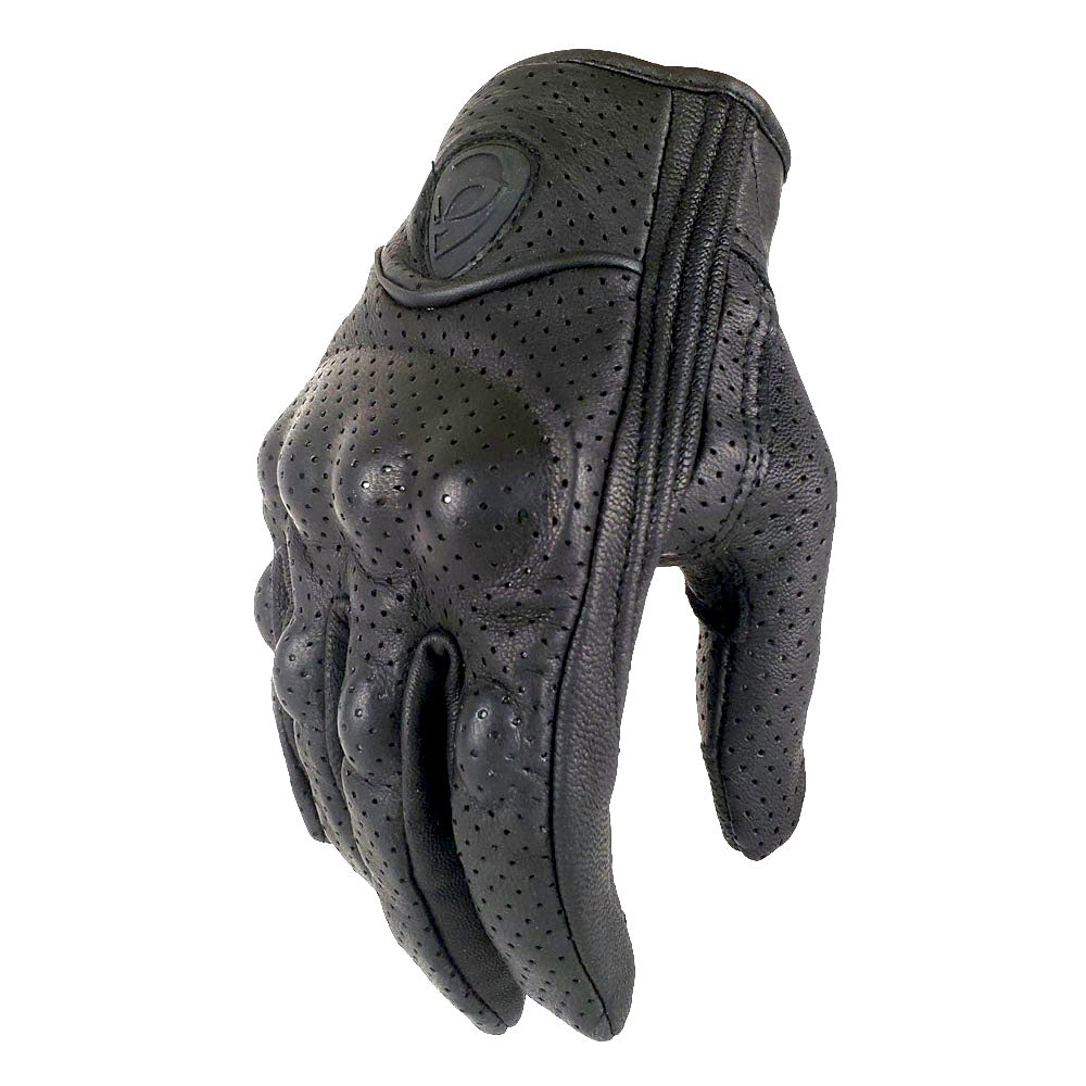 Martian Motocross Motorcycle Goat Leather Gloves BMX MX Bike Bicycle Cycling Hard Reinforced Knuckle Touch Screen Black: GLV_Martian