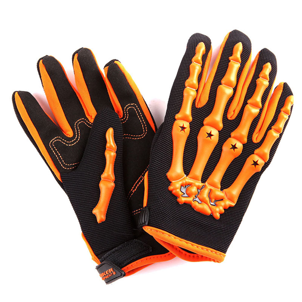 Youth Motocross Gloves Motorcycle BMX MX ATV Dirt Bike Bicycle Skeleton Cycling Kids Gloves: GLV_CE04(Youth)