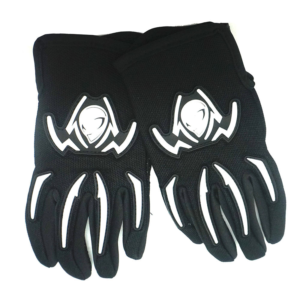WOW Youth Motocross Helmet HJOY BMX MX ATV Dirt Bike Helmet Spider Web + Goggles + Martian Spider Glove Youth Bundle