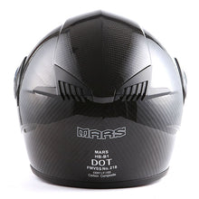 MARS Genuine Carbon Fiber Motorcycle Modular Flip up Full Face Helmet Dual Visor: HB-B1