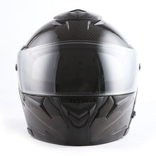 MARS Genuine Carbon Fiber Motorcycle Modular Flip up Full Face Helmet Dual Visor: HB-B1