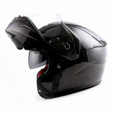 MARS Genuine Carbon Fiber Motorcycle Modular Flip up Full Face Helmet Dual Visor: HB-B1