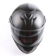 MARS Genuine Carbon Fiber Motorcycle Modular Flip up Full Face Helmet Dual Visor: HB-B1