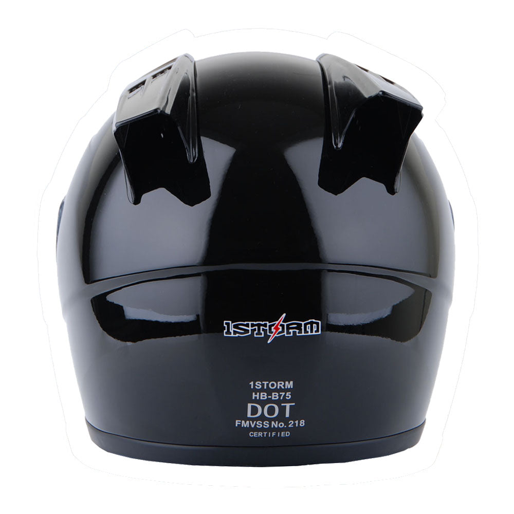 1Storm Motorcycle Bike Full Face Helmet Horn Wing as Bonus: HB75