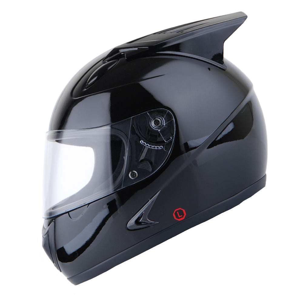 1Storm Motorcycle Bike Full Face Helmet Horn Wing as Bonus: HB75