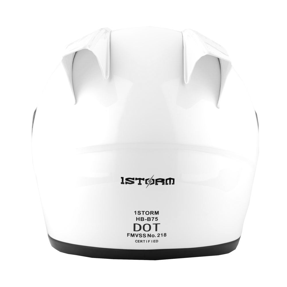 1Storm Motorcycle Bike Full Face Helmet Horn Wing as Bonus: HB75