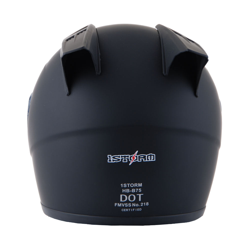 1Storm Motorcycle Bike Full Face Helmet Horn Wing as Bonus: HB75