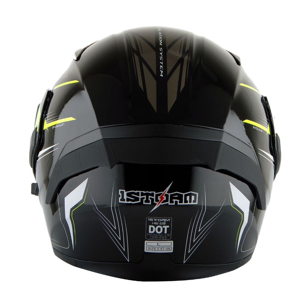 1Storm Motorcycle Modular Full Face Flip up Dual Visor Helmet + Spoiler + Motorcycle Bluetooth Headset: HB89