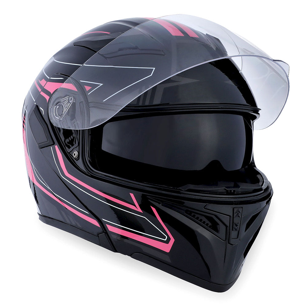 1Storm Motorcycle Modular Full Face Helmet Flip up Dual Visor Sun Shield Close Out Helmet: HB89CLS