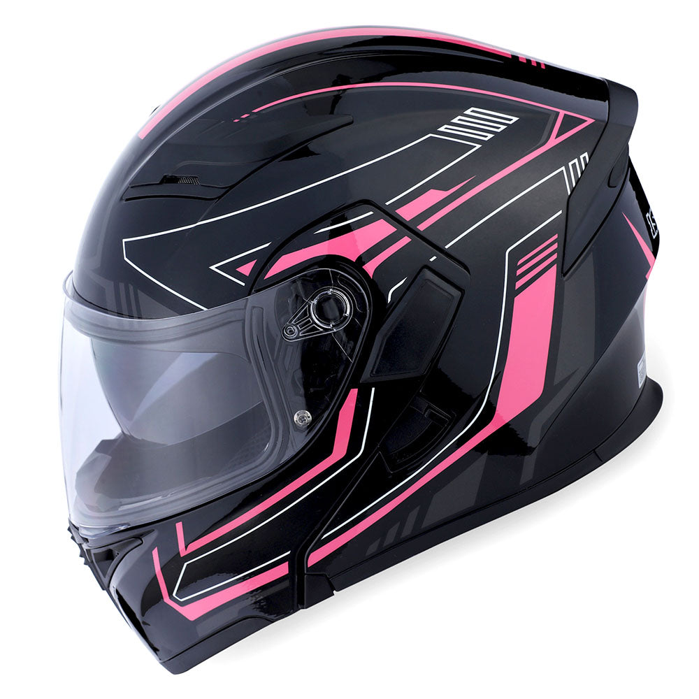 1Storm Motorcycle Modular Full Face Helmet Flip up Dual Visor Helmet: HB89