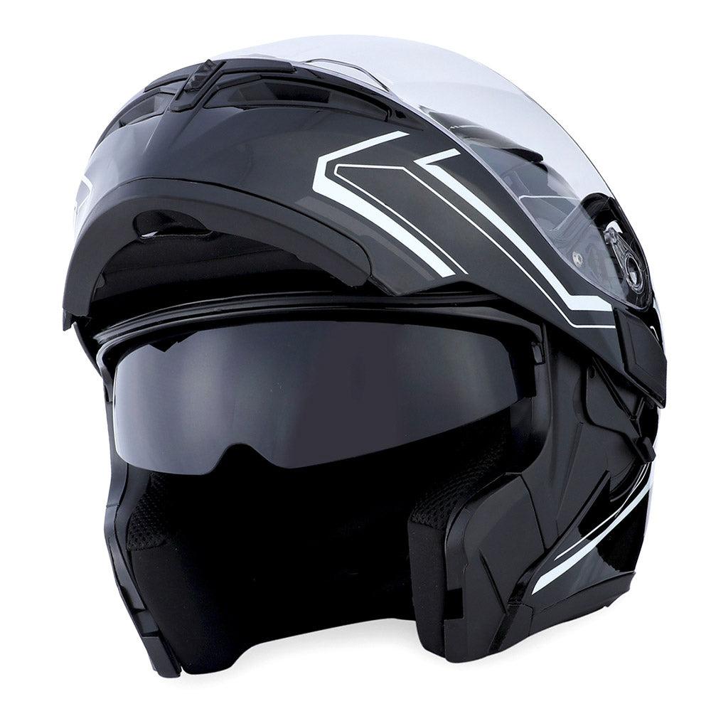 1Storm Motorcycle Modular Full Face Helmet Flip up Dual Visor Sun Shield Close Out Helmet: HB89CLS