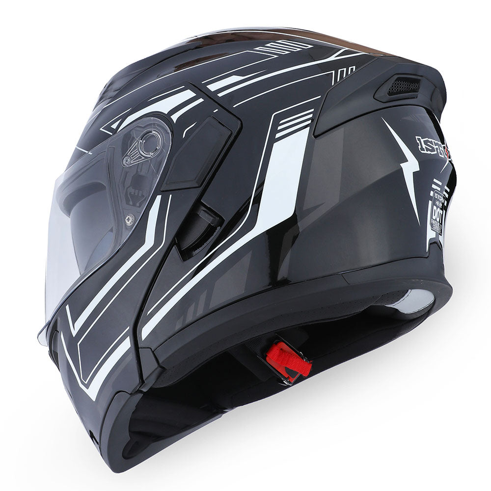1Storm Motorcycle Modular Full Face Helmet Flip up Dual Visor Helmet: HB89