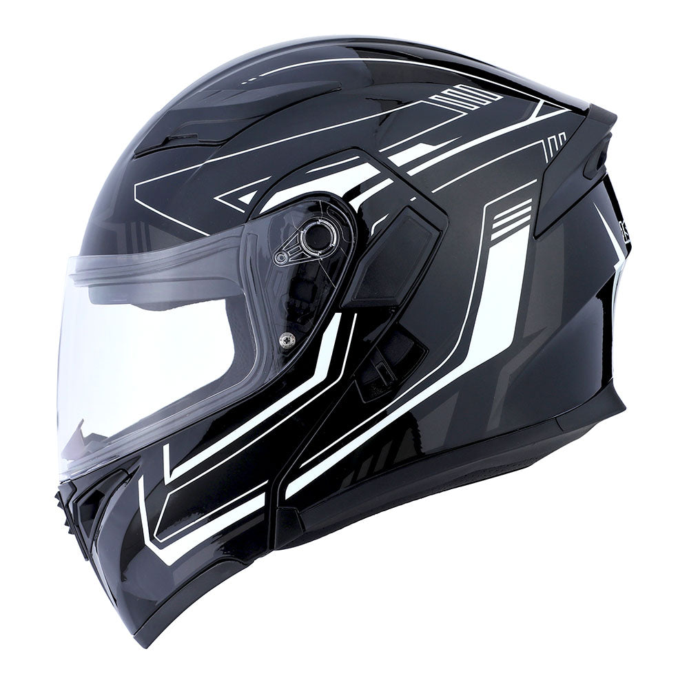 1Storm Motorcycle Modular Full Face Helmet Flip up Dual Visor Helmet: HB89