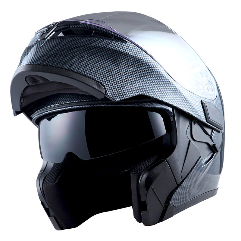 1Storm Motorcycle Modular Full Face Helmet Flip up Dual Visor Helmet: HB89