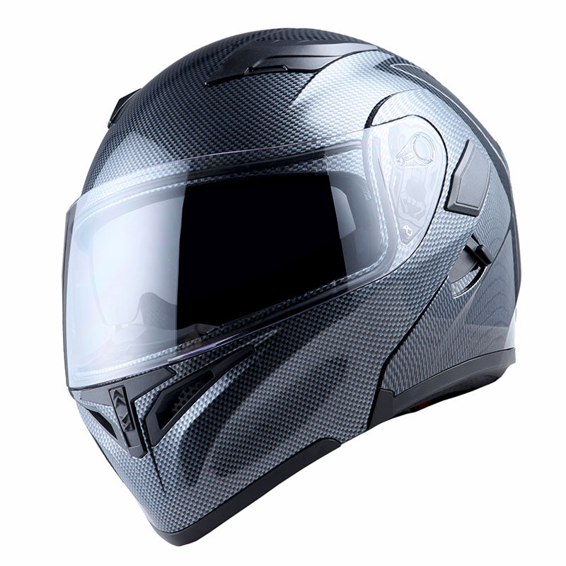 1Storm Motorcycle Modular Full Face Helmet Flip up Dual Visor Helmet: HB89