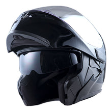 1Storm Motorcycle Modular Full Face Flip up Dual Visor Helmet + Spoiler + Motorcycle Bluetooth Headset: HB89