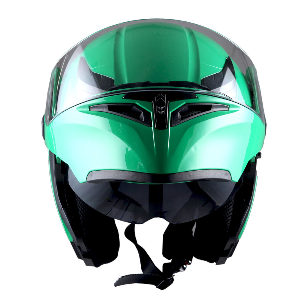 1Storm Motorcycle Modular Full Face Flip up Dual Visor Helmet + Spoiler + Motorcycle Bluetooth Headset: HB89