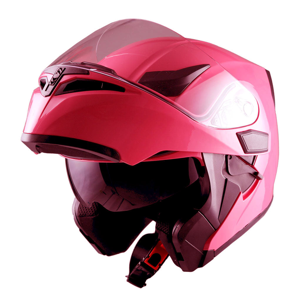 1Storm Motorcycle Modular Full Face Helmet Flip up Dual Visor Helmet: HB89