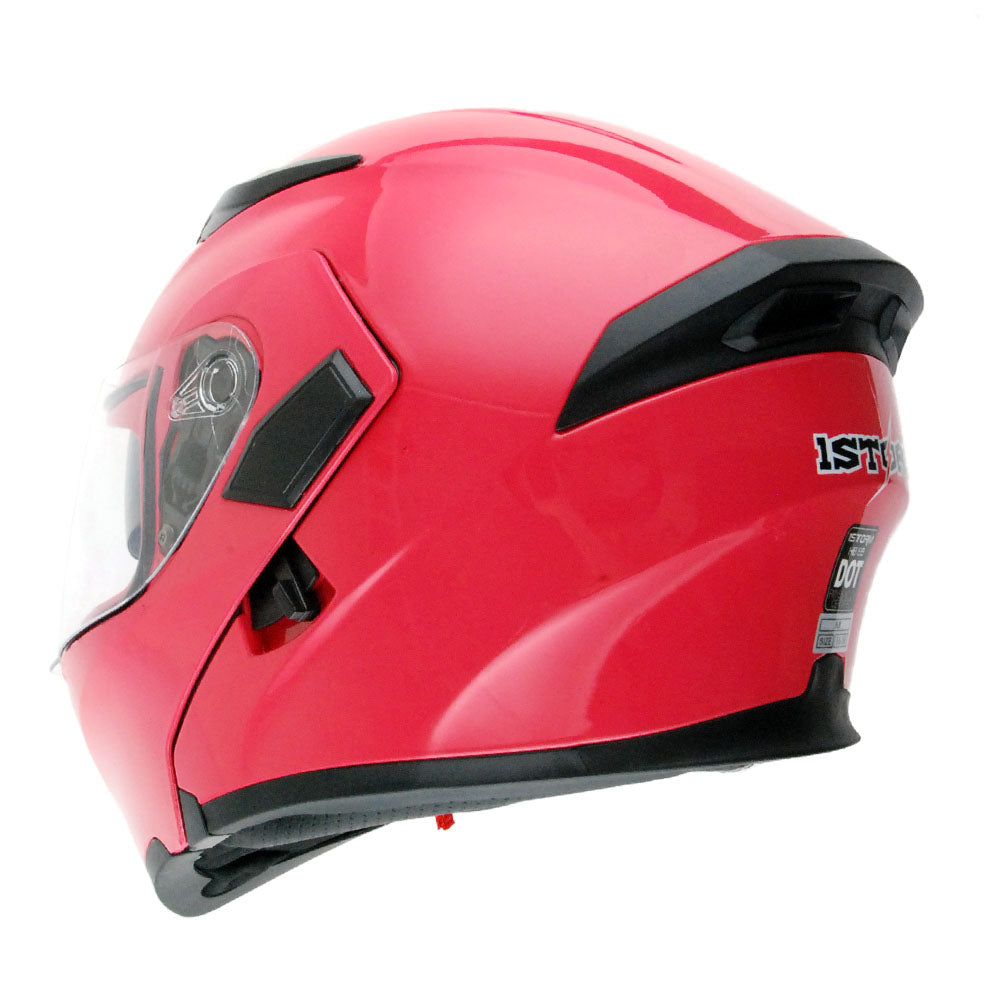 1Storm Motorcycle Modular Full Face Flip up Dual Visor Helmet + Spoiler + Motorcycle Bluetooth Headset: HB89