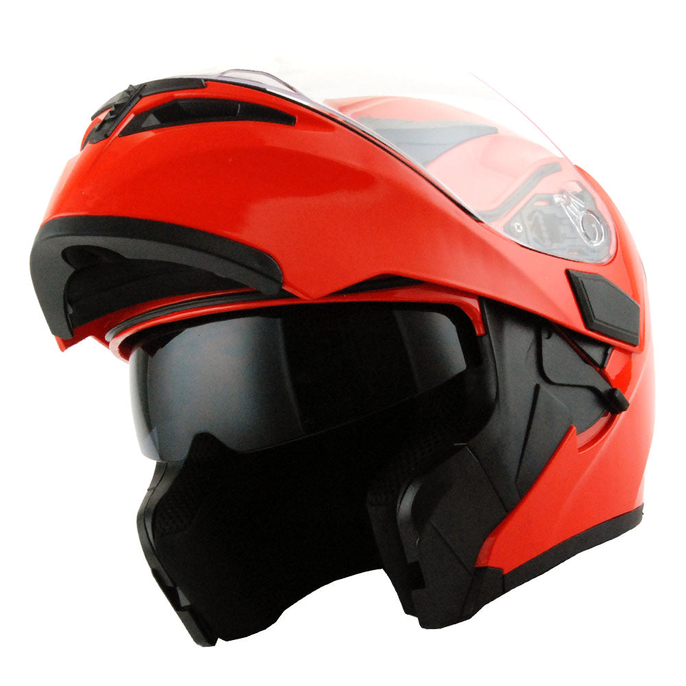 1Storm Motorcycle Modular Full Face Helmet Flip up Dual Visor Helmet: HB89