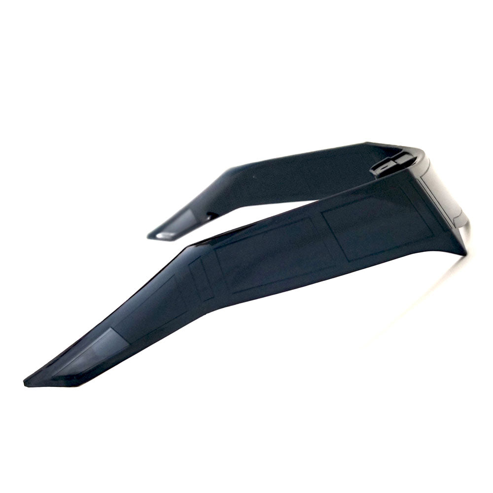 1Storm Motorcycle Modular Flip up Dual Visor Full Face Helmet Black Spoiler