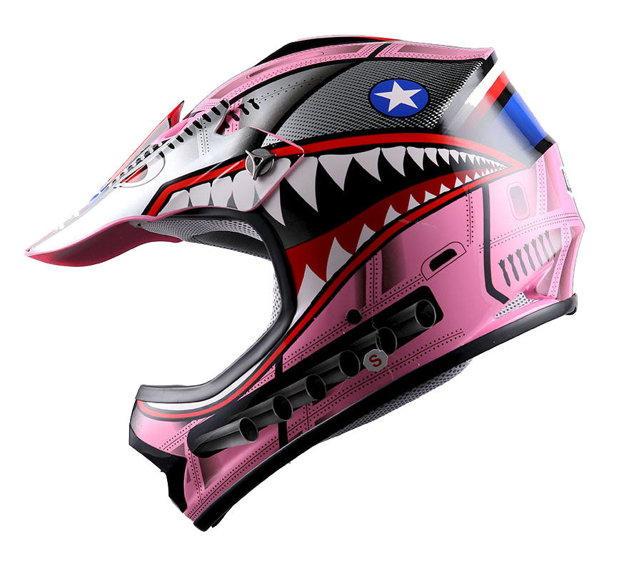 WOW Youth Kids Motocross BMX MX ATV Dirt Bike Helmet Shark: HBOY-K-Shark