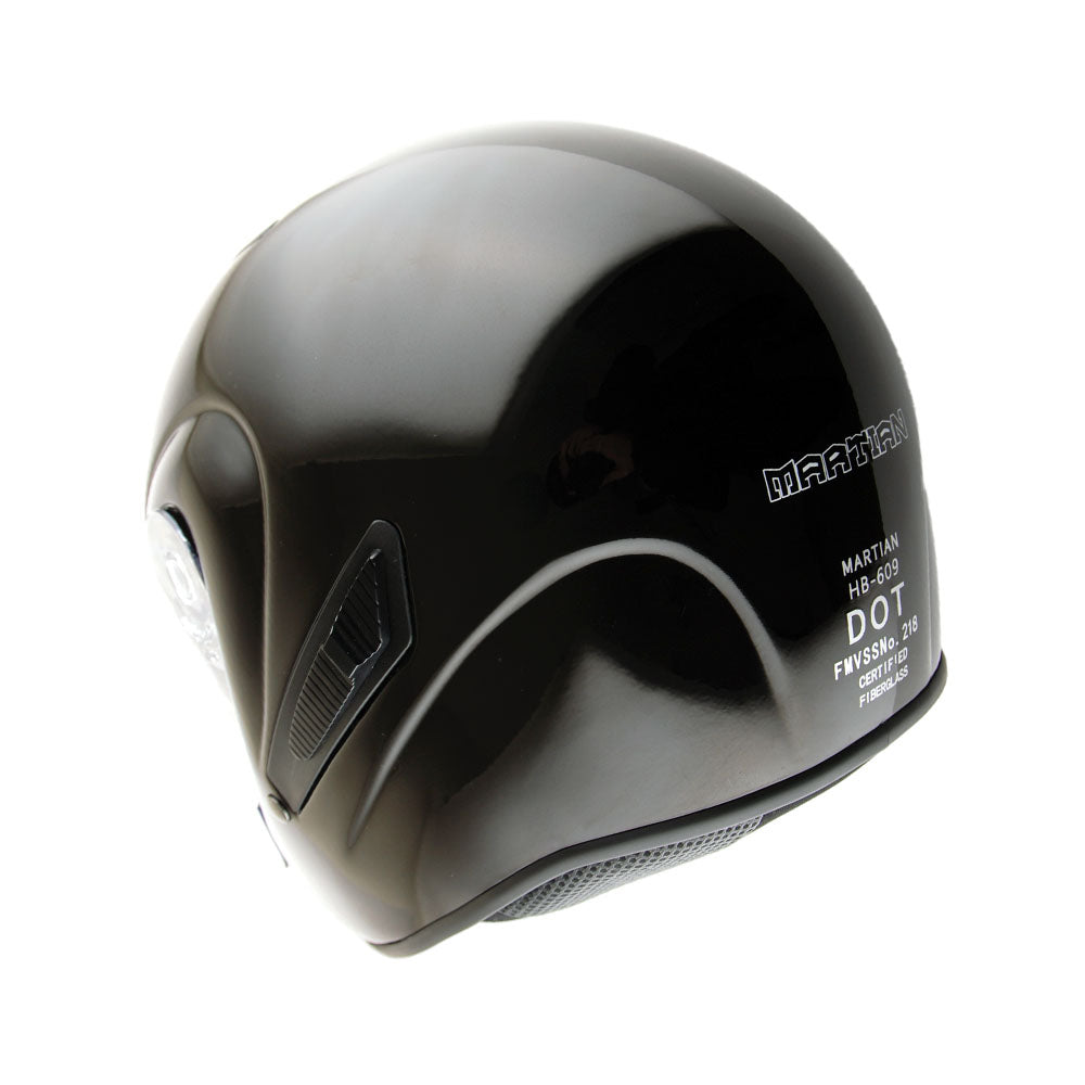 1Storm Motorcycle Open Face Fiber Glass Dual Visor Helmet HB_609 Scooter Classical Knight Bike Samurai + One Extra Clear Shield