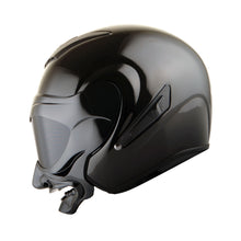 1Storm Motorcycle Open Face Fiber Glass Dual Visor Helmet HB_609 Scooter Classical Knight Bike Samurai + One Extra Clear Shield